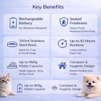 Rechargeable Pet Food Feeder 350ml