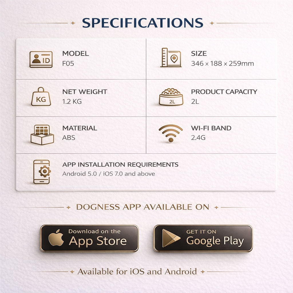 DOGNESS Smart WiFi Pet Feeder with App Control (2L)