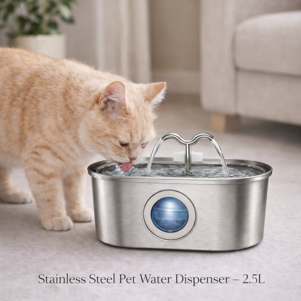 Stainless Steel Pet Water Dispenser  (2.5L)