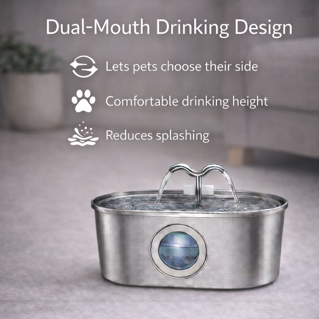 Stainless Steel Pet Water Dispenser  (2.5L)