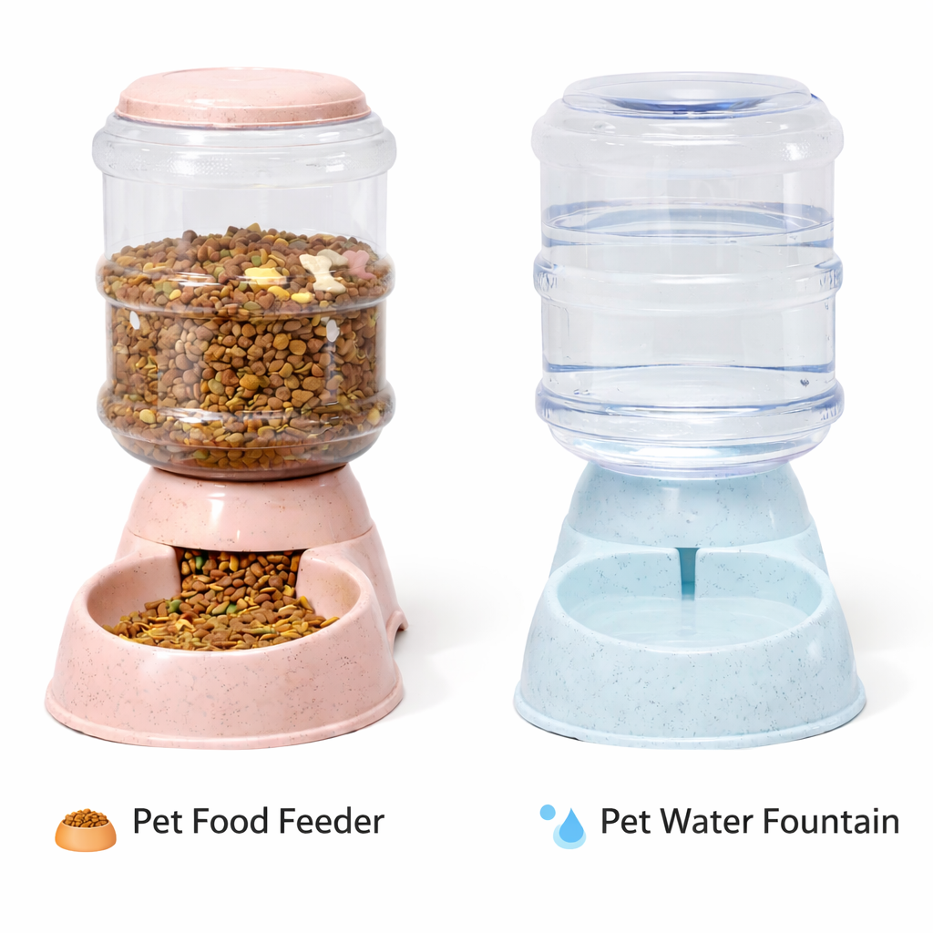 Automatic Gravity Pet Feeder or Water Dispenser 3.8L