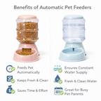 Automatic Gravity Pet Feeder or Water Dispenser 3.8L
