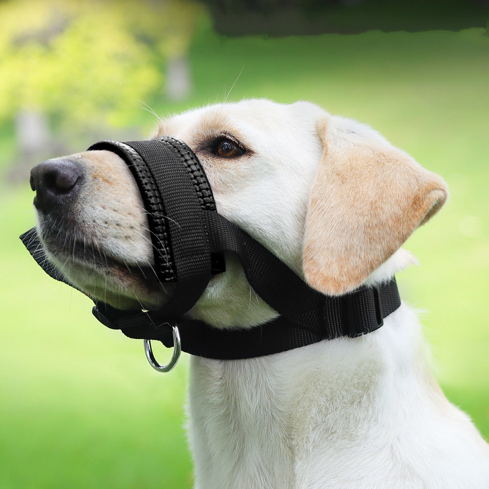 Adjustable Breathable Dog Muzzle – Anti-Bark Nylon Guard for Dogs