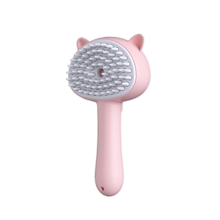 Rechargeable Mist Grooming Brush – Self-Cleaning Detangling Slicker for Pets