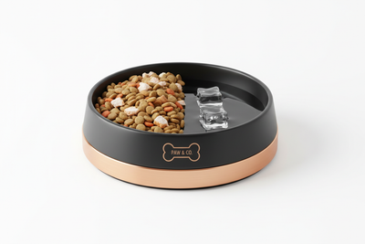 pet bowl with a white background